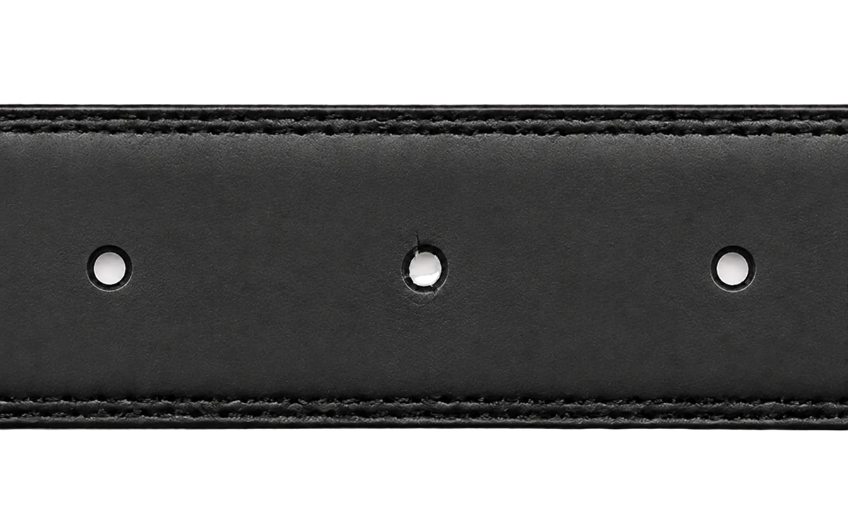 Traditional belt with fixed adjustment holes